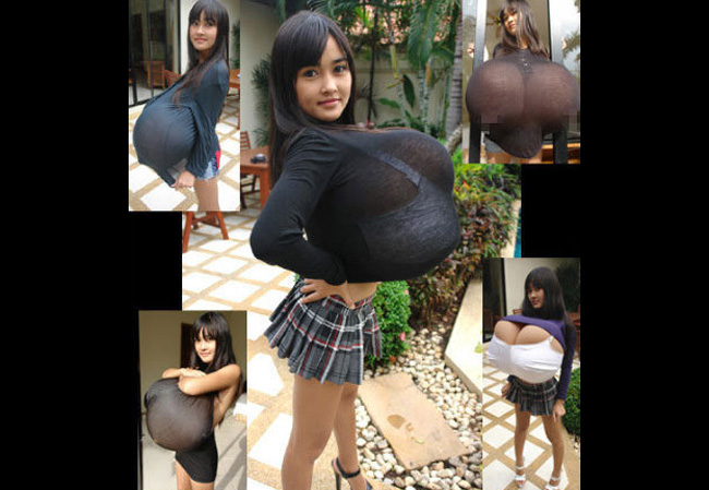 Một số cô gái Trung Quốc trưng diện những tấm hình khoe ngực quá “khủng”.
